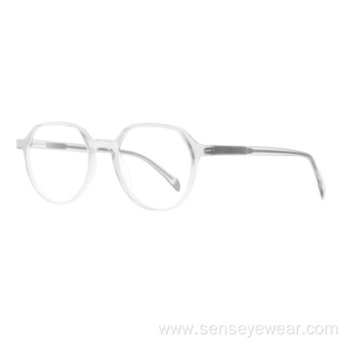 Round Fashion ECO Acetate Optical Designer Glass Frame